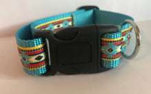 Load image into Gallery viewer, Red, Blue, Yellow and Black Aztec 1 inch Large Dog Collar