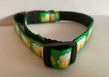 Load image into Gallery viewer, 5/8 inch Green Cheers Beer Mug Medium Dog Collar