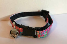 Load image into Gallery viewer, Pink and Blue Watercolor Floral Cat Collar