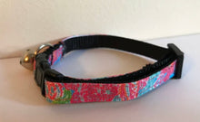 Load image into Gallery viewer, Pink and Blue Watercolor Floral Cat Collar