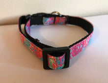 Load image into Gallery viewer, Pink and Blue Watercolor Floral Cat Collar
