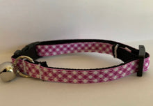 Load image into Gallery viewer, Plaid Cat Collar in Blue, Orange, Pink Or Purple