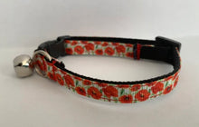 Load image into Gallery viewer, Small Red Poppy Flowers Floral Spring Cat Collar
