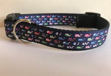 Load image into Gallery viewer, 1 inch Preppy Colorful Nautical Whales Large Dog Collar