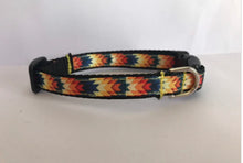 Load image into Gallery viewer, 1/2 inch Small Yellow, Blue and Orange Southwestern Aztec Dog Collar