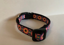 Load image into Gallery viewer, Pink with Teal and Black Aztec Pattern 1/2 Inch Dog Collar
