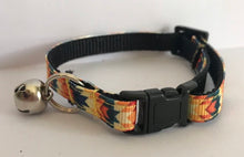Load image into Gallery viewer, Yellow, Blue and Orange Southwestern Aztec Cat Collar