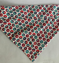 Load image into Gallery viewer, Red, Pink and Blue Sprinkle Donuts Dog Collar Bandana Extra Small, Small, Medium or Large