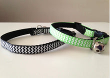 Load image into Gallery viewer, Chevron Cat Collar in Blue, Orange, Pink, Green, or Black