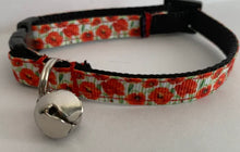 Load image into Gallery viewer, Small Red Poppy Flowers Floral Spring Cat Collar
