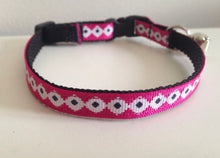 Load image into Gallery viewer, Pink black and White Aztec Cat Collar
