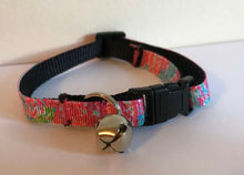 Load image into Gallery viewer, Pink and Blue Watercolor Floral Cat Collar
