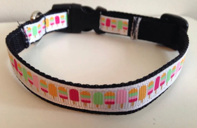 Summer Popsicle 1/2 inch Small Dog Collar