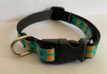 Load image into Gallery viewer, Blue with Pinapples Small 1/2 inch Dog Collar
