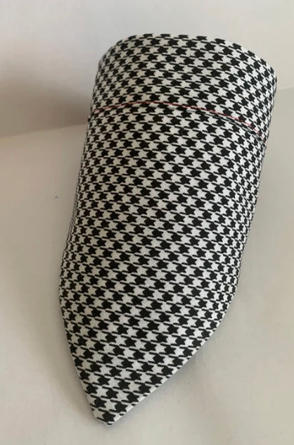 Black and White Houndstooth with Red Stitching Alabama Football Dog Collar Bandana Extra Small, Small, Medium or Large