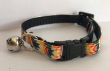 Load image into Gallery viewer, Yellow, Blue and Orange Southwestern Aztec Cat Collar
