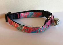 Load image into Gallery viewer, Pink and Blue Watercolor Floral Cat Collar
